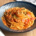 忙しい日の救世主！ワンパン【海老のトマトクリームパスタ】