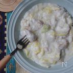 とろっとろ白菜と鶏肉のミルク煮