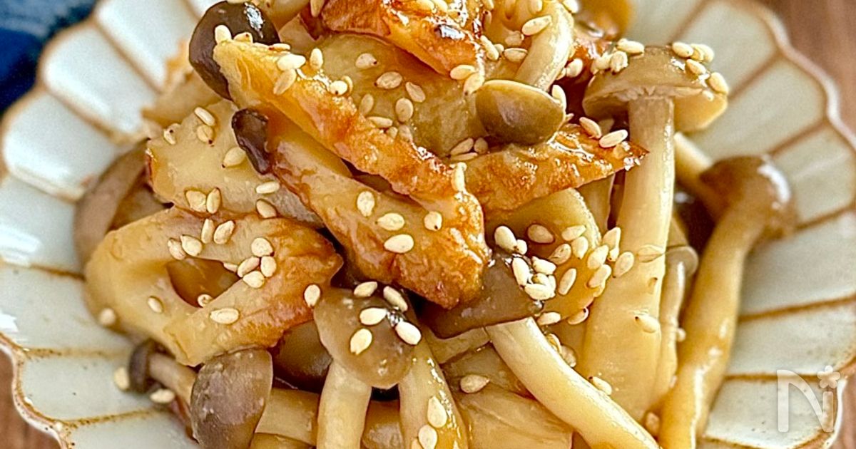旨みたっぷり♩しめじとちくわの醤油麹きんぴら