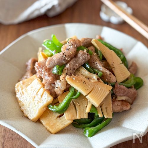 ご飯が進む♪【たけのこと豚肉の青椒肉絲】