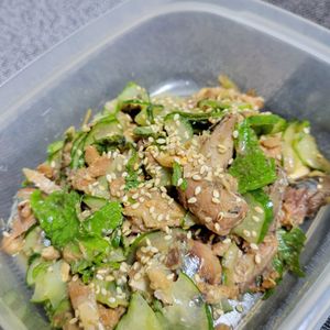 ヴェルの作ってみた!投稿(【サバ缶ときゅうりのさっぱり旨だれ和え】栄養満点◎5分副菜♪)
