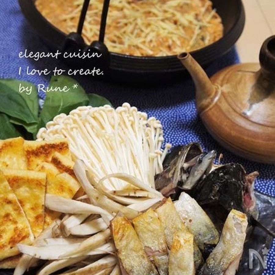 炙り鯖の酒かす味噌の土手鍋風 by 吉村ルネ | レシピサイト Nadia