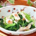 しっとりさっぱり♪やわらかささみと三つ葉の梅和え