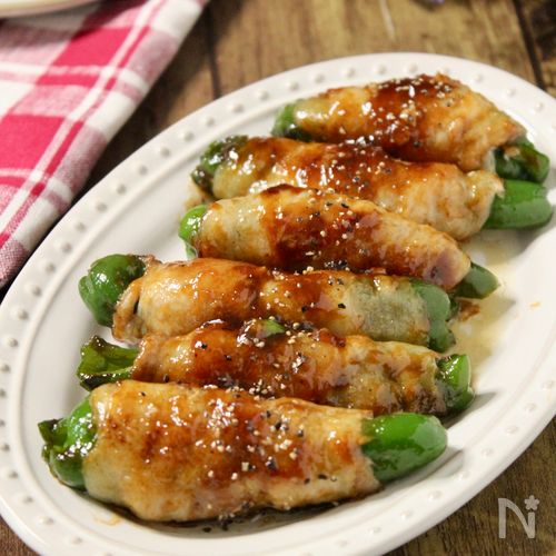 オイスターソースでやみつき！ピーマンの肉巻き