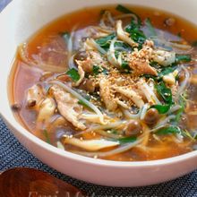 横浜名物！もやしたっぷり具沢山！＊サンマー麺風スープ＊