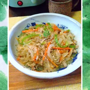 チョロリスの作ってみた!投稿(【そぼろチャプチェ】いつもの調味料で！家族が喜ぶ♡)