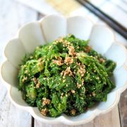 わさび菜のごま和え(甘くない)【糖質オフ・低糖質】