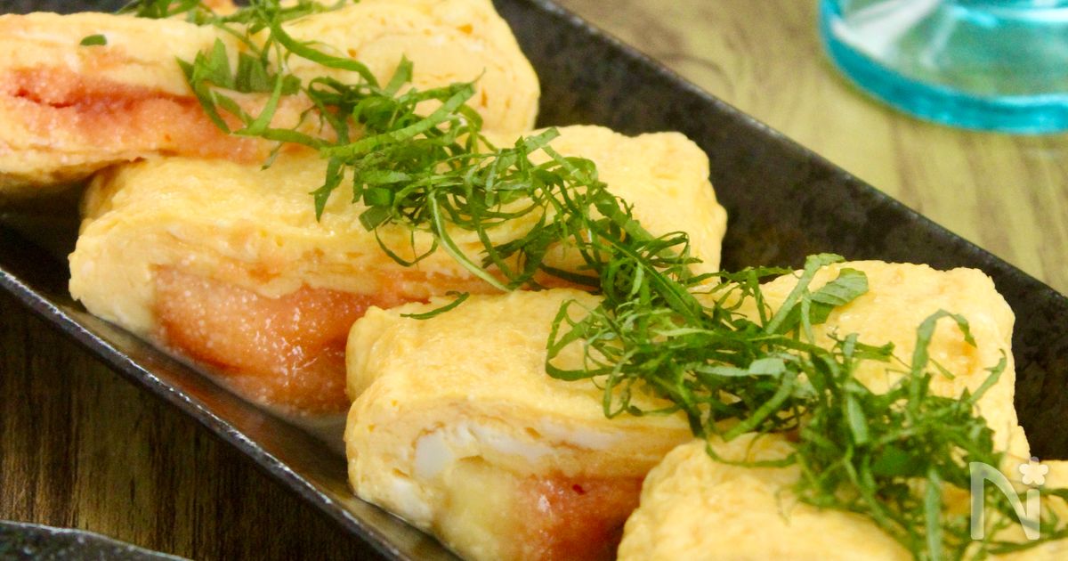 おつまみにぴったり♪明太チーズだし巻き
