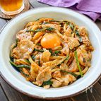 【レンジだけ！豚キムチうどん】簡単で絶品！食べ応えも◎