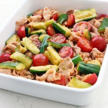 キュウリとミニトマトの辛うま冷しゃぶ[作り置き総菜]