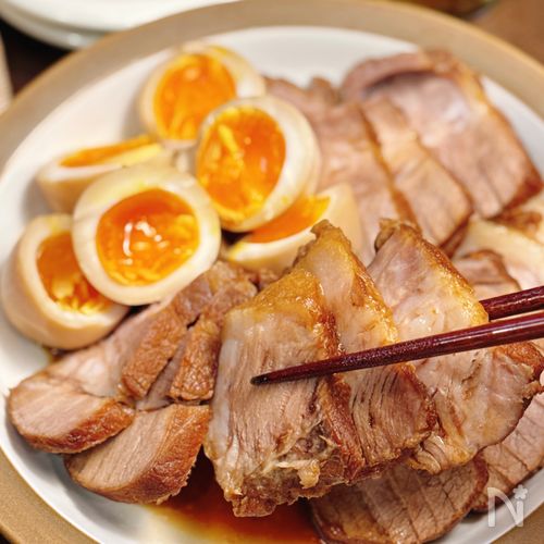 【煮豚】しみしみ味玉＆ジューシー煮豚！ごちそうおかず♪