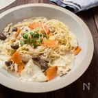 【だしパックを使った和風クリームパスタ】あっさり旨味がうまい