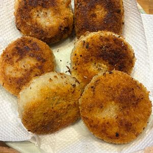 くだもの大好き🧡の作ってみた!投稿(じゃがいもと合い挽き肉のサクふわコロッケ【卵不使用】)