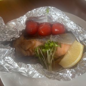 こむぎの作ってみた!投稿(鮭と舞茸のホイル焼き)