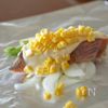 火を使わない【秋鮭の甘酒マヨコーン焼き】のせて焼くだけの工程2