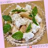 ナムディの作ってみた!投稿(ミント香る𓂃桃モッツァレラのデザート)