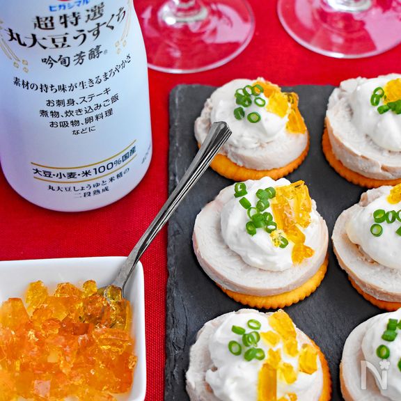 【きらきら醤油ジュレで！】鶏ハムon豆腐ディップ