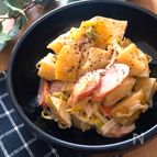 絶妙な味わい♡新じゃがとソーセージの和風ジャーマン