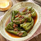 【レンジだけ！丸ごとピーマンの煮浸し】簡単！味しみしみ♡