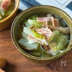 レンジで簡単！ベーコンの中華スープ