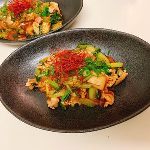 りんの作ってみた!投稿(とろみ旨辛♩小松菜と豚キムチ炒め【節約・ご飯すすむ】)