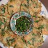 たりおの作ってみた!投稿(もちもちカニカマにら豆腐チヂミ【包丁不要♪1食100円代♪】)