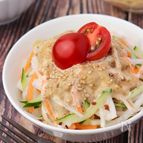 シャキシャキ美味しい♡細切り野菜の和風胡麻味噌マヨサラダ