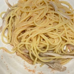 1203815の作ってみた!投稿(バター不使用！まいたけ香るたらこパスタ＊)