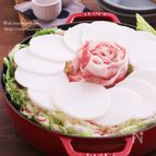 豚バラ大根とたっぷり白菜の中華風ミルフィーユ鍋♡