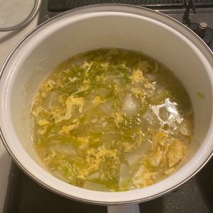 ゆーなの作ってみた!投稿(【キャベツと卵のとろみスープ】キャベツの甘み♡ほっこり優しい)
