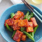 揚げずに簡単！厚揚げのケチャップ和え【作り置き・節約・簡単】