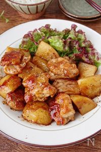 ボリューム満点！バター醤油ペッパーじゃがチキン