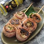 【居酒屋風おつまみ】男子ウケ抜群！豚肉の梅大葉ロール串。