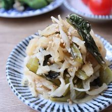 小松菜と切り干し大根の酢醤油炒め煮