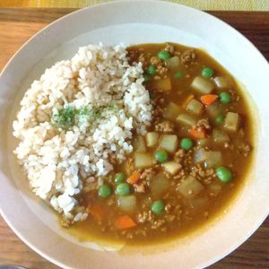チョロリスの作ってみた!投稿(野菜を食べよう！大根と挽き肉の和風カレー)