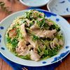 豚しゃぶと水菜のうま塩和え