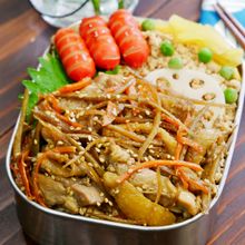ごはんがすすむ♪鶏ごぼうの甘辛きんぴら【お弁当・作り置きに】