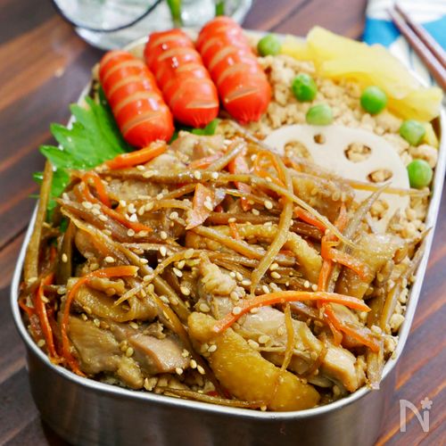 ごはんがすすむ♪鶏ごぼうの甘辛きんぴら【お弁当・作り置きに】