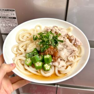 ケの作ってみた!投稿(【梅おろし豚しゃぶうどん】疲労回復！暑い日にぴったり♡)