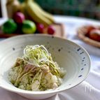 楽して美味しい！抹茶と山葵のオリーブオイルソースで鶏めし
