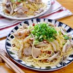 ちょっぴり和風な『豚肉ときのこのペペロンチーノ』