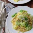 春キャベツとシラスのペペロンチーニ。