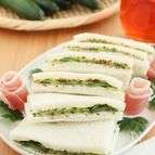 粒マスタードが決め手◎きゅうりと生ハムの爽やかサンド