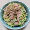 よっこの作ってみた!投稿(ズッキーニとハム《にんにく♡だしマヨサラダ》)