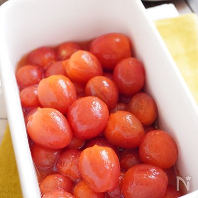 【ミニトマト大量消費!】さっぱりミニトマトマリネ♩