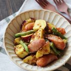 さつま芋とソーセージのホットサラダ