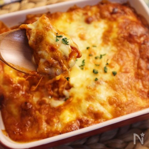餃子の皮で気軽にできる！簡単ラザニア♪