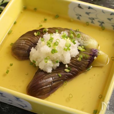 レンジで簡単！茄子の白だしおろし