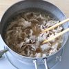 めんつゆで簡単！『豚こまと水菜のさっと煮』の工程2