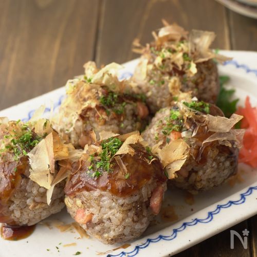 賢くなる?たこ焼き風焼きおにぎり